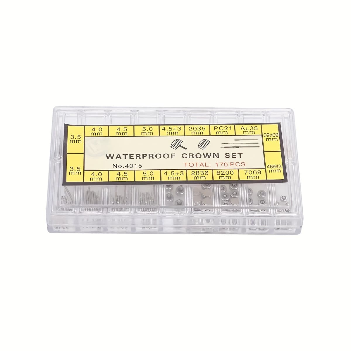 TEMU 170pcs Stainless Steel Watch Crown & Spring Bar Kit - Repair Accessories Set
