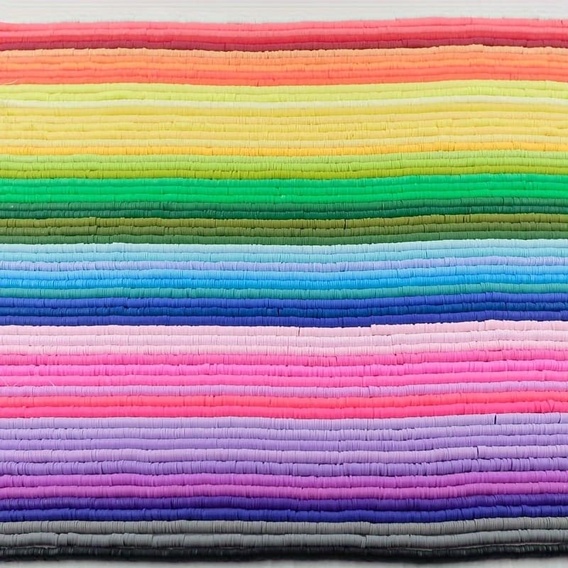 TEMU 2d Flat - 60 Strings Around 24000pcs 6mm Flat Round Polymer Clay Heishi Beads In 60 Vibrant Colors For Handmade Bracelet Necklace Jewelry Making Craft Supplies