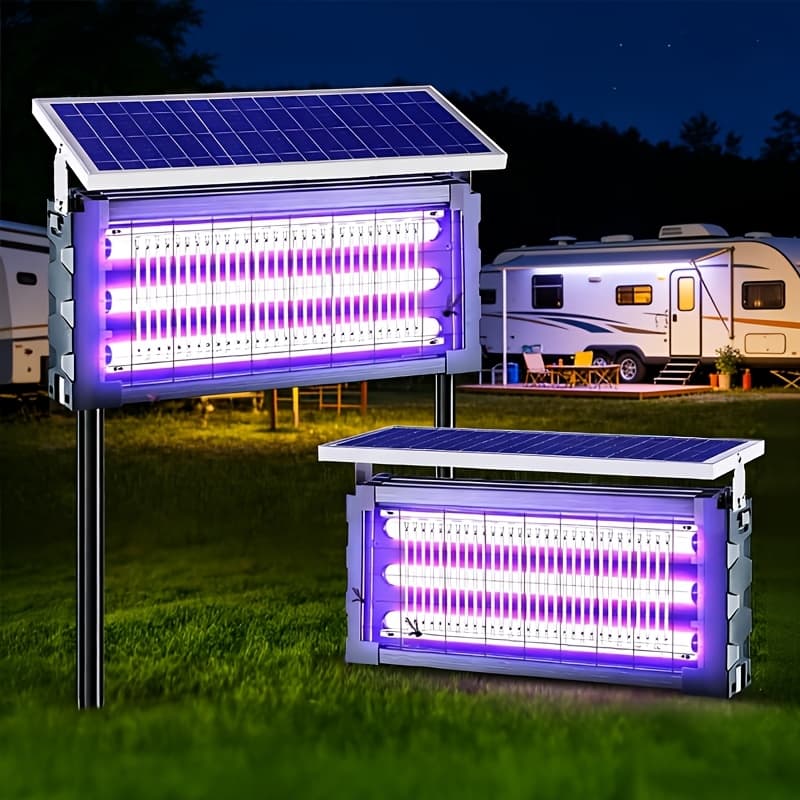 TEMU Solar Bug Zapper, Household And Courtyard Insect-killing Lamps, Ip67, Power Supply From Solar Panels, For Backyard, Rv