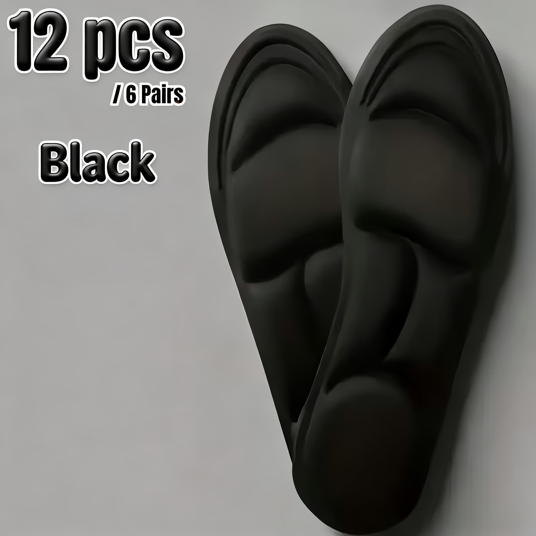 TEMU 6-pair Pack 5d Memory Foam Insoles, Soft And Breathable, Shock-absorbing And Comfortable, Unisex Fit Shoe Styles, 3 Colors , Random
