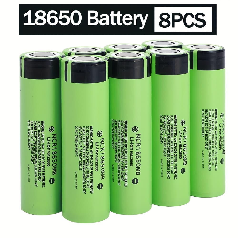 TEMU 8pcs Original Rechargeable Battery 18650 Lithium Battery 3.6v Device