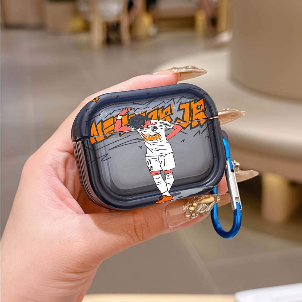 TEMU Graffiti Protective Case Cover For Airpods 1/2/3/4/pro/ Tpu Texture Lightweight And Durable Anti-scratch Shockproof Earphone Charging Box Accessory With
