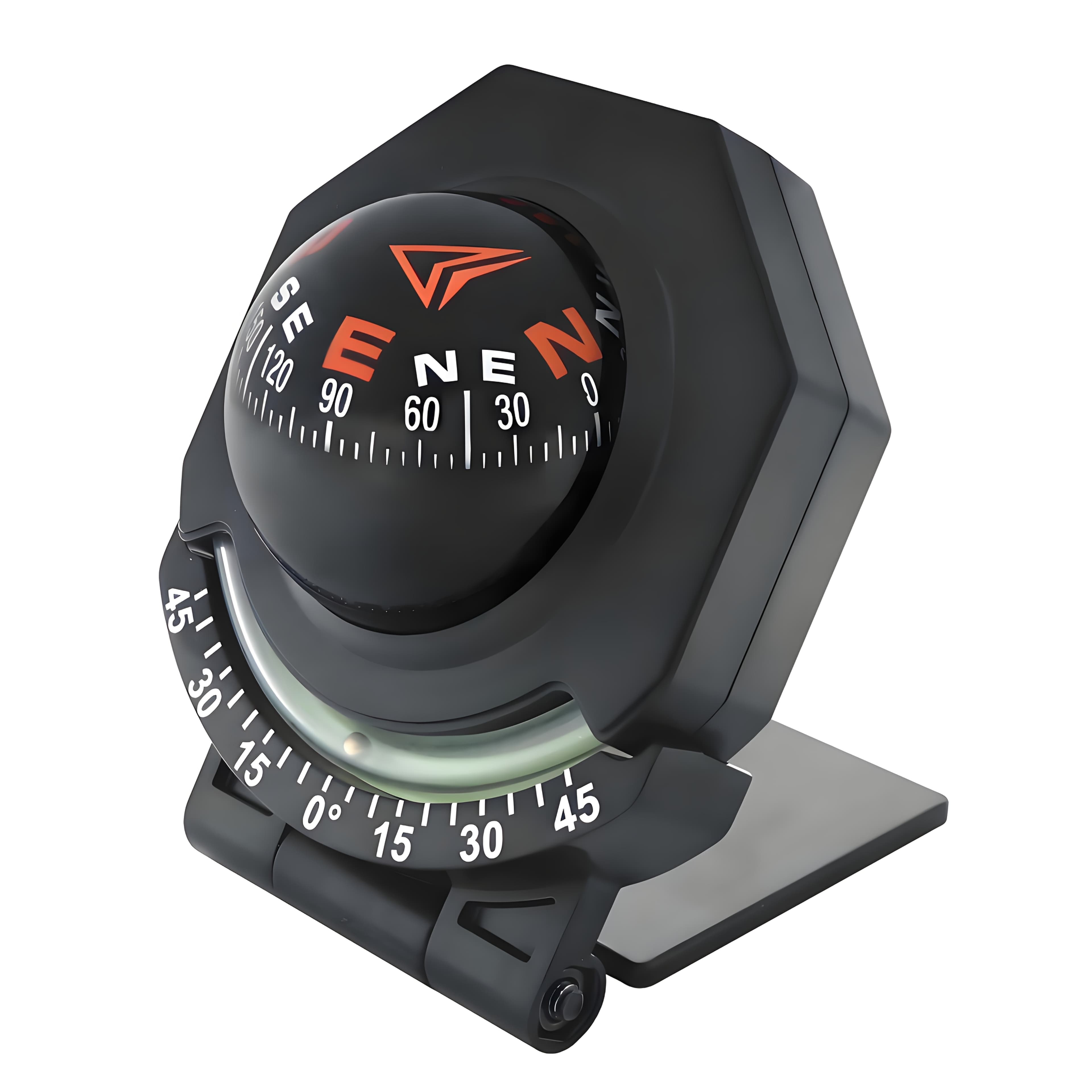 TEMU 1pc 2in 1 Foldable High-precision Vehicle Compass, Slope Meter And Compass Ball, For Outdoor Travel, Vacation, Off-road, Camping, Cycling, Hiking, Jungle, Fishing, Rafting And Training Teaching