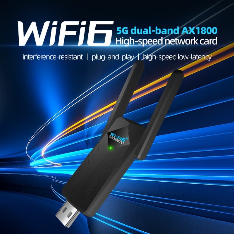 TEMU Wireless Usb Wifi Adapter For Pc - 1800mbps Dual 5dbi 5g/2.4g Wifi Adapter For Desktop Pc Laptop /10/8/7, Wireless Adapter For Desktop Computer Network Adapters