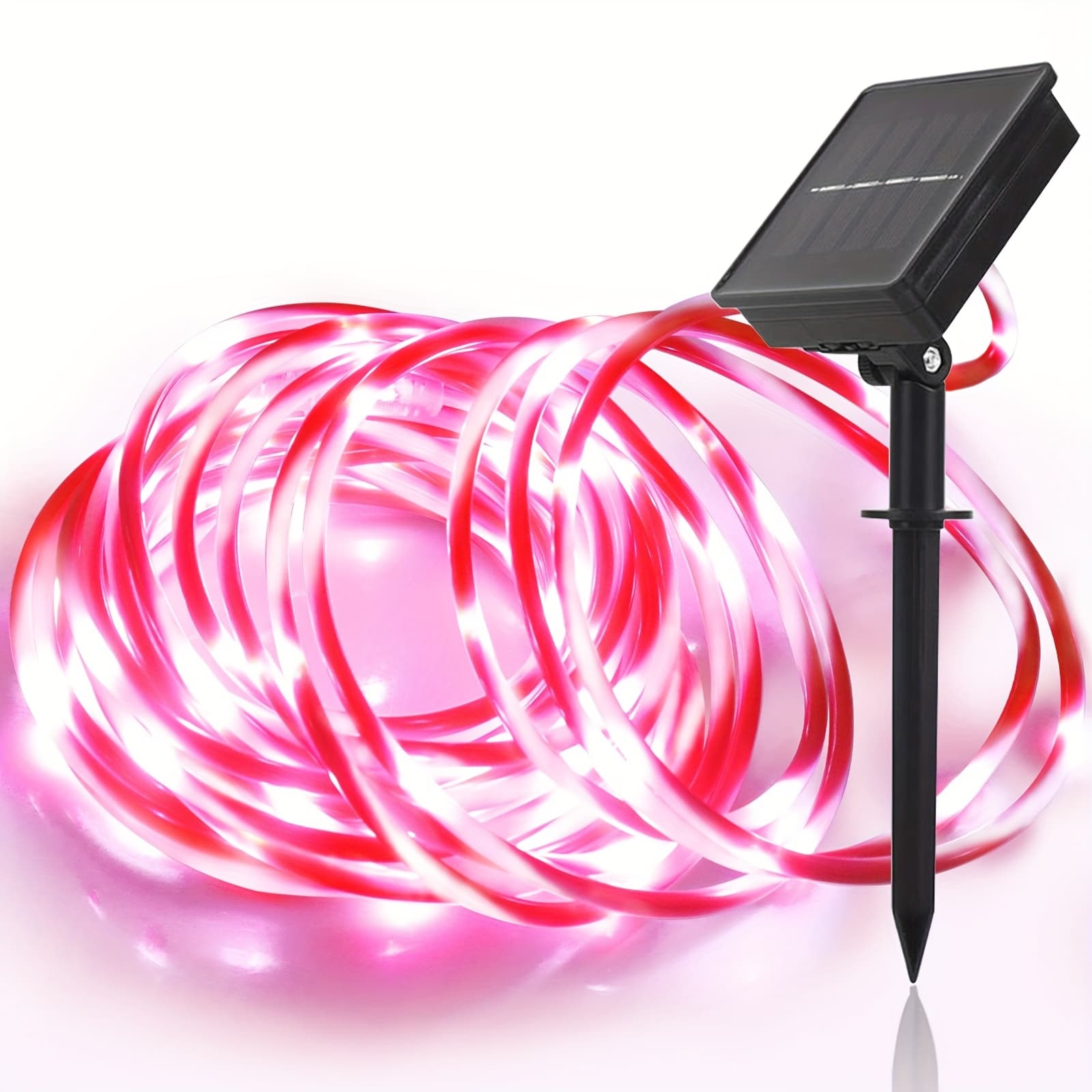 TEMU 32ft 100led, Solar Candy Tube Lamp, Flashing . Suitable For Christmas Decoration, Courtyard And Party Decoration