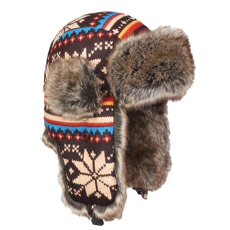 TEMU Winter Warm Hat With Adjustable - Thermal & Snowboarding For Cold Weather, For Goggles, Outdoor Activities & Everyday Use - Multifunctional Cold-proof Headwear For Low-temperature Environments