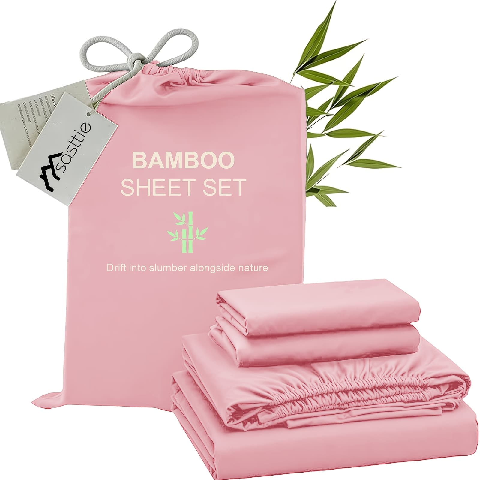TEMU Cooling Bamboo Bed Sheet Set-bamboo Bed Sheet-ultra Soft & Breathable Daybed Set-deep Pocket Up To 16" Hotel Soft Bedding-perfect For Hot Sleepers Bamboo Bedding Sheets Set - Double Stitching,