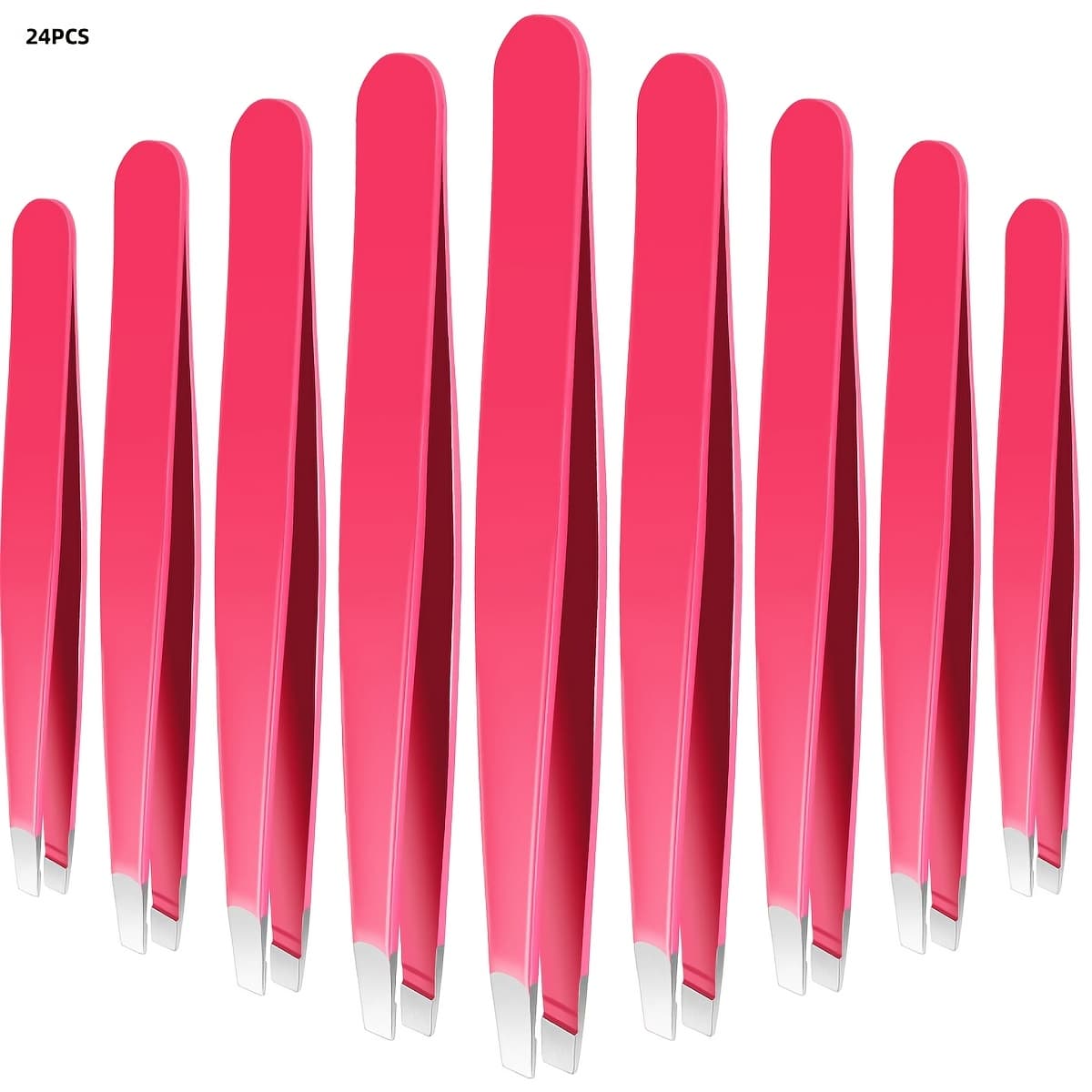 TEMU 6/12/24pcs Of Eyebrow Tweezers, Stainless Steel Precision Tweezers For Facial Hair, Suitable For Men And Women