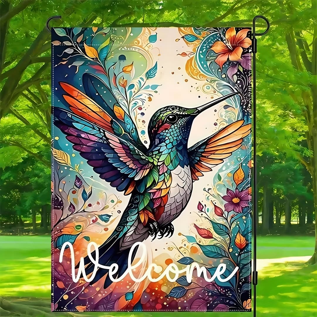TEMU A Vibrant Canary Garden Flag, Measuring 12x18 Inches, Features A Double-sided Design Made From Durable Polyester Material. A Versatile Outdoor Decoration Suitable For Yards, Lawns