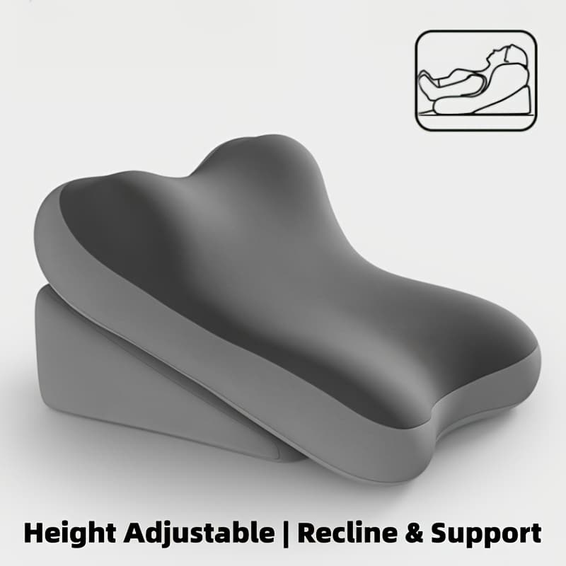 TEMU Ergonomic Bed Wedge Pillow, Adjustable Memory Foam Backrest For Reading, 2pcs Split Design Support Pillow For Sitting Up In Bed, Non-slip Lumbar & Neck Cushion For Home Office & Relaxing