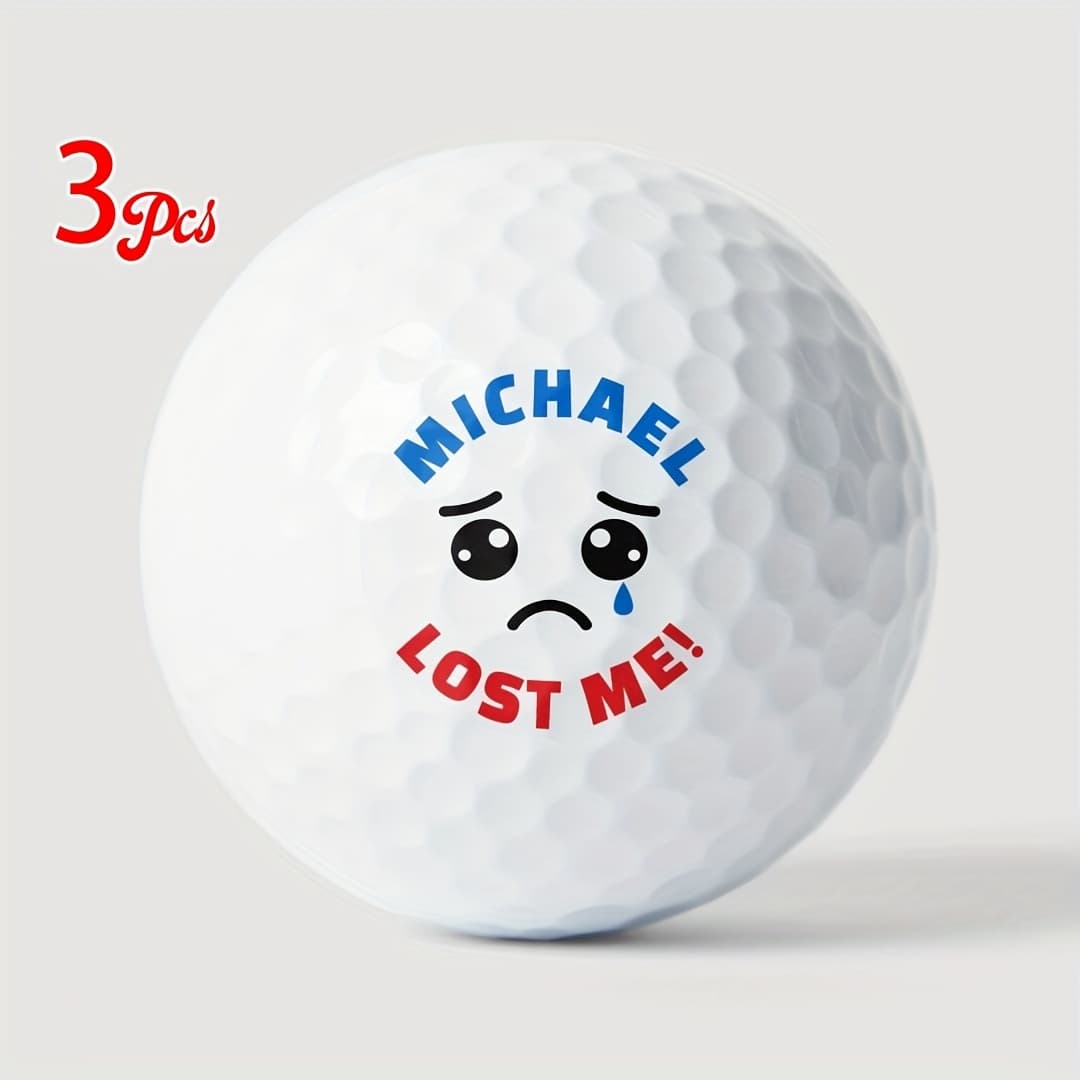 TEMU 3/6/12 Custom Name Golf Balls - Personalized " Find Me!" , Enhances Distance And , Durable White Golf Balls - Perfect Gift For Golf Lovers, Christmas, Valentine's Day, , , High-performance Sphere