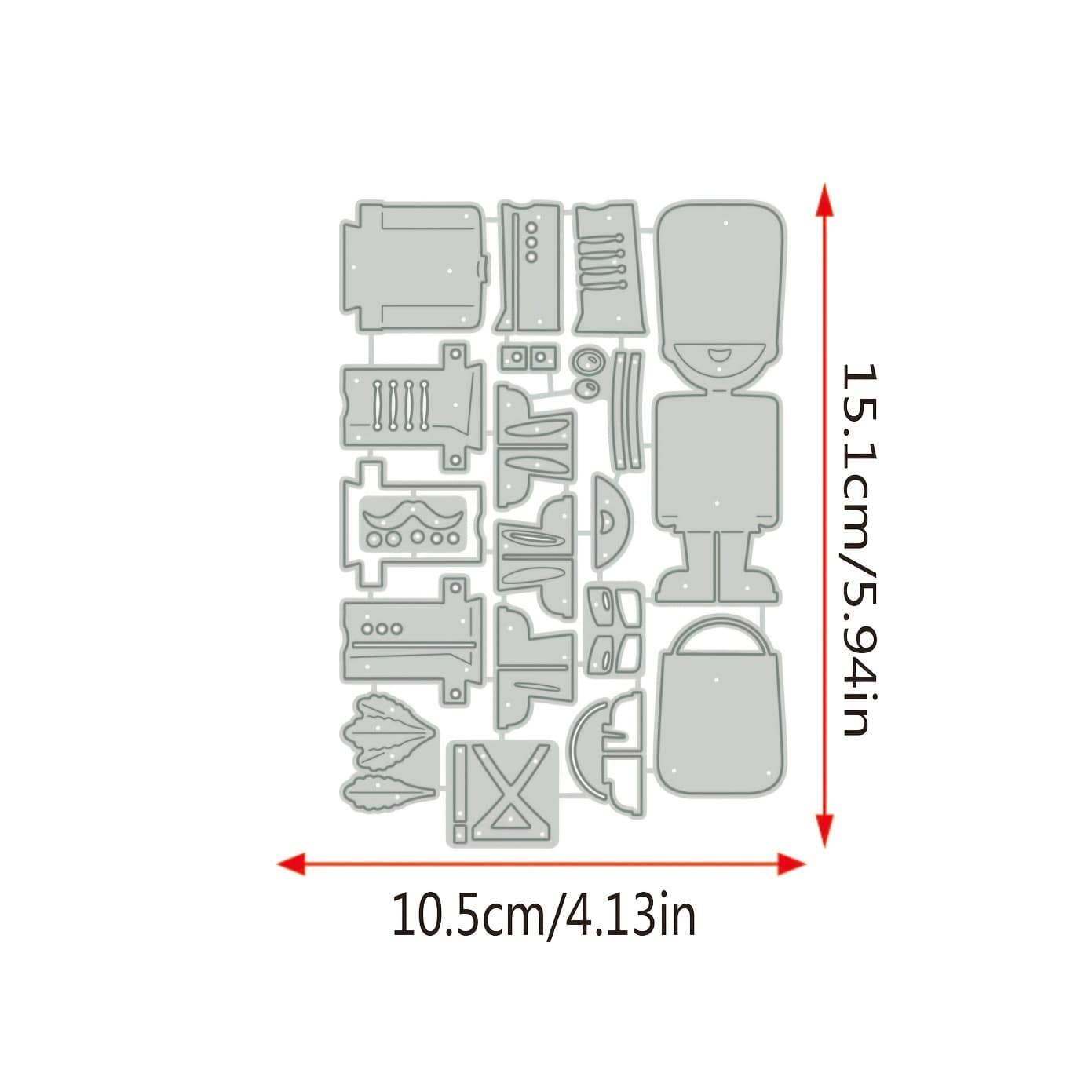 TEMU 1pc Metal Cutting Dies Featuring 3 Small Figures For Scrapbooking, Including A Craft Knife Mold, Blade Punch, And Stencil Dies