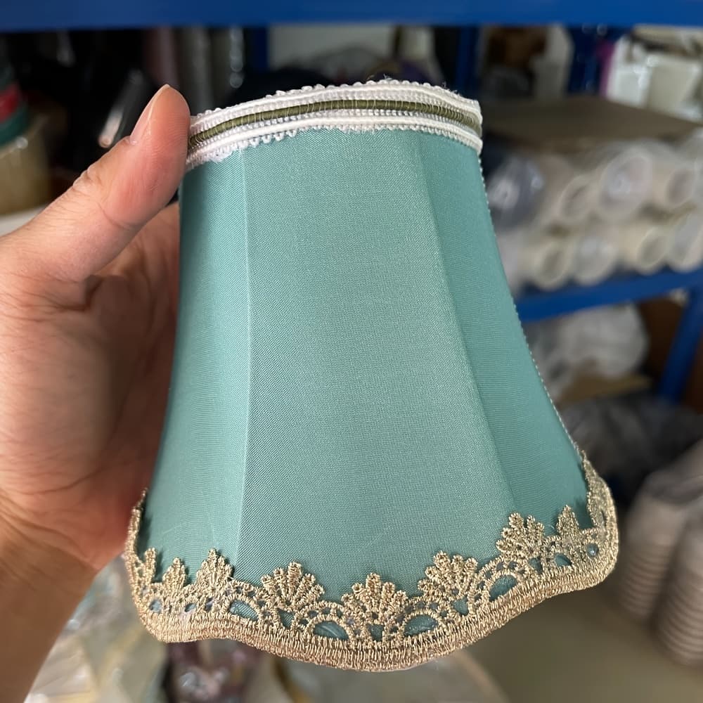 TEMU 2pack Small Lampshade - Fabric Clip On Bulb Vintage Ceiling Light Shades For Table, Wall And Bedside Lamp, 5.1x4.7 Inch, For Pointed Light Bulb Diameter 5cm/ 1.96inch