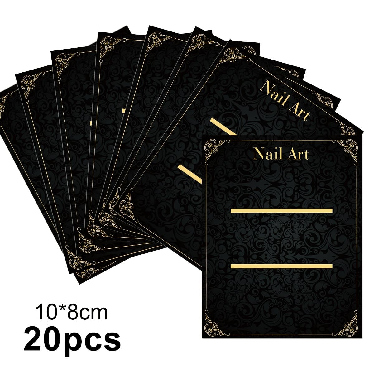 TEMU 20pcs Nail Art Display Card Package Board -on Nails Packing Card Paper Organizer Card Disc Photography Show Prop Board Nails Salon Accessory Nails Tools