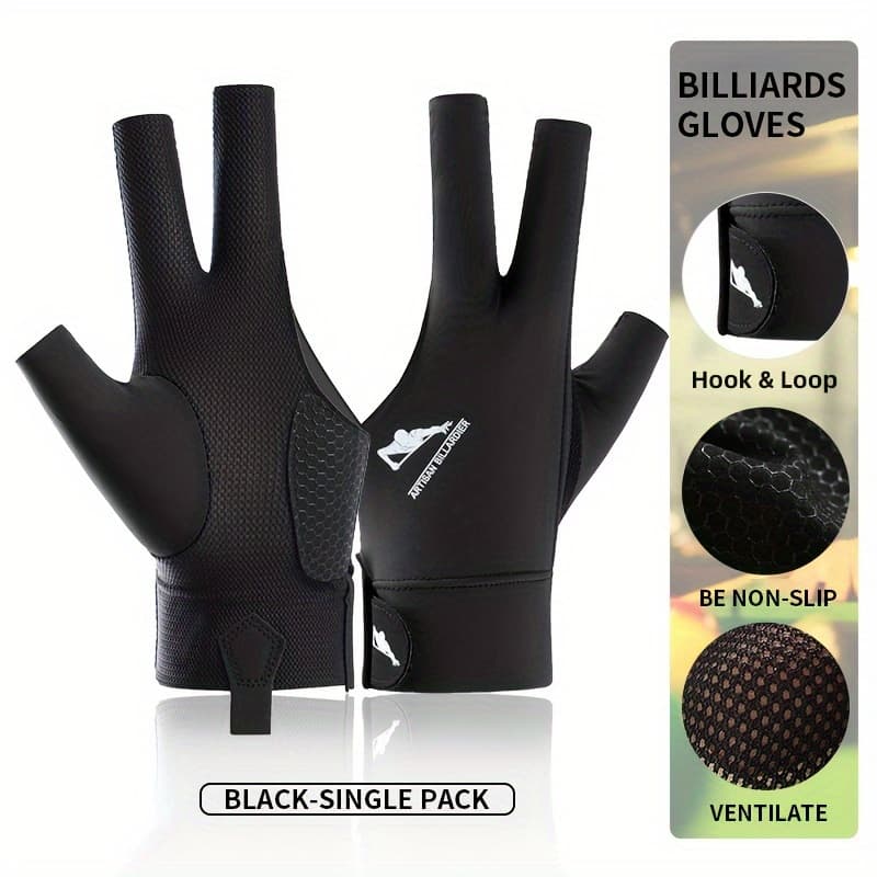 TEMU Professional Billiard Gloves, Lightweight, High , Breathable Snooker Billiard Fingerless Anti-slip Gloves, Single Piece