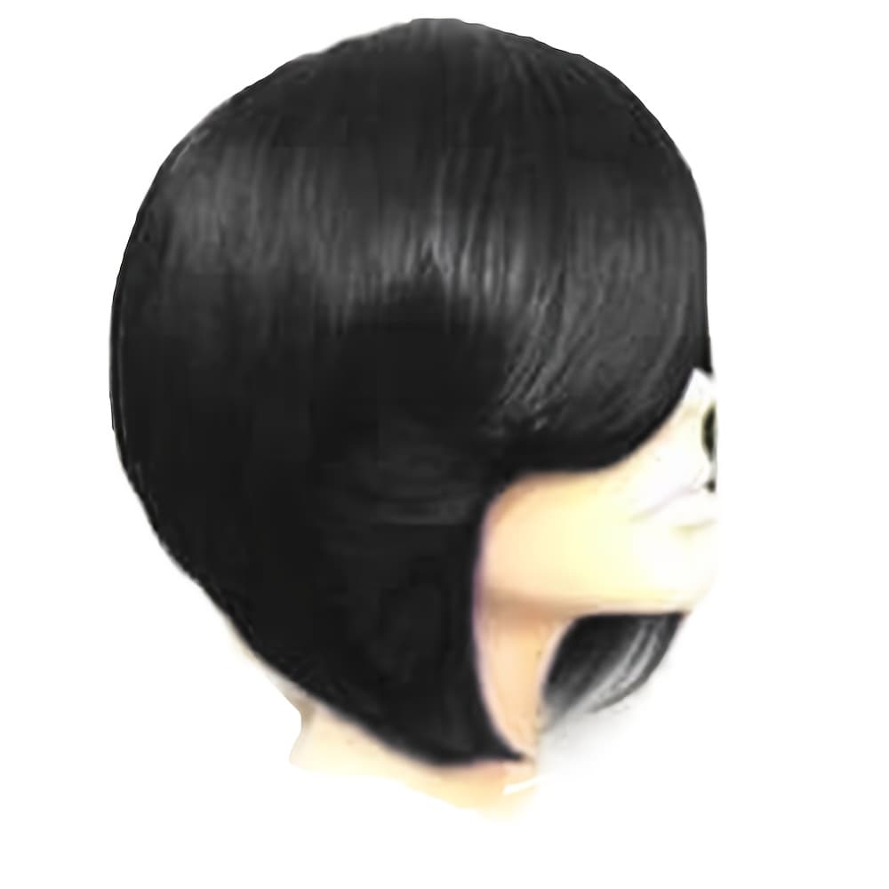 TEMU 10-inch Black And Green Heat-resistant Synthetic Wig With A , Use, Cosplay, Halloween, Christmas, Costume Parties, Music Festivals, And Wedding Dances