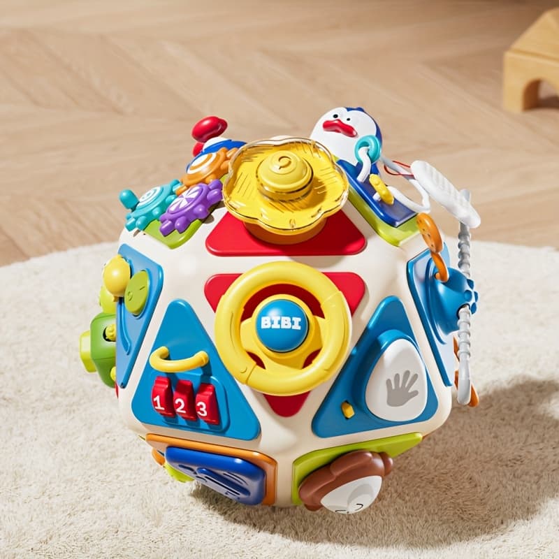 TEMU 20-in-1 Toddler Busy Board Cube Toys, Toys For 18months Boys Girls Kids, Early Educational Sensory Toy For Toddler 18months, Travel Toys Gifts For 18months Boy Girl