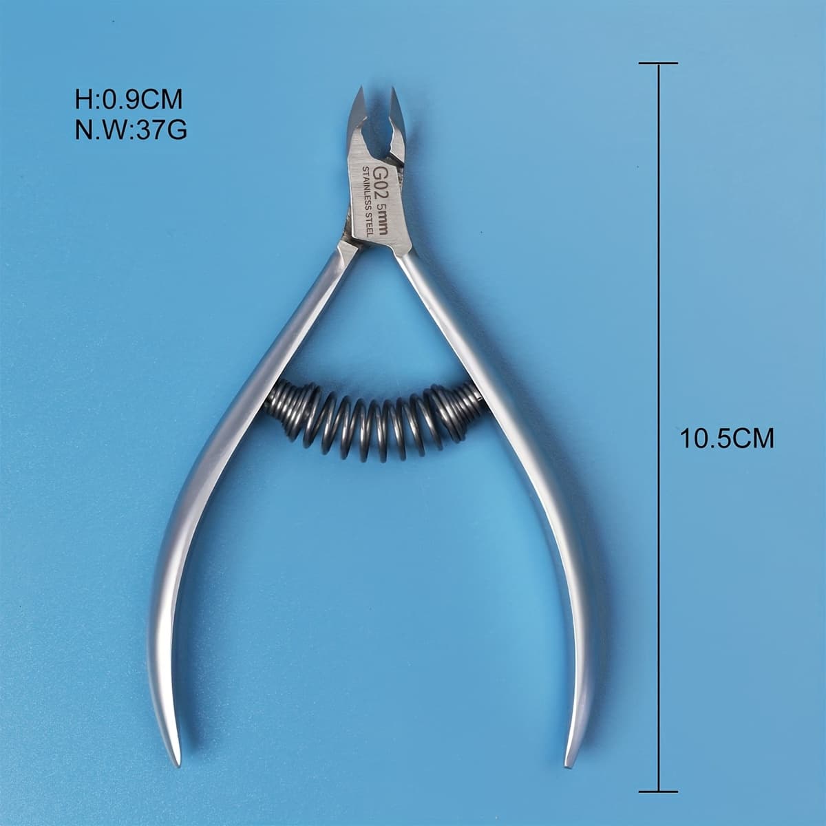 TEMU 1pc Professional Stainless Steel Cuticle Scissors - Precision Hawkbill Design For Easy Removal Of Dead Skin And Nails, , Manicure Tool
