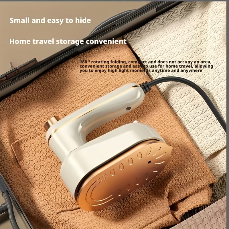 TEMU Mini Portable Folding Steam, 180° Rotating New Steamer For Clothes, Fast Heating, Handheld, Quick Wrinkle, Compact Handheld Steam For Travel, College Dorm, Back To School, Apartment, Home Office