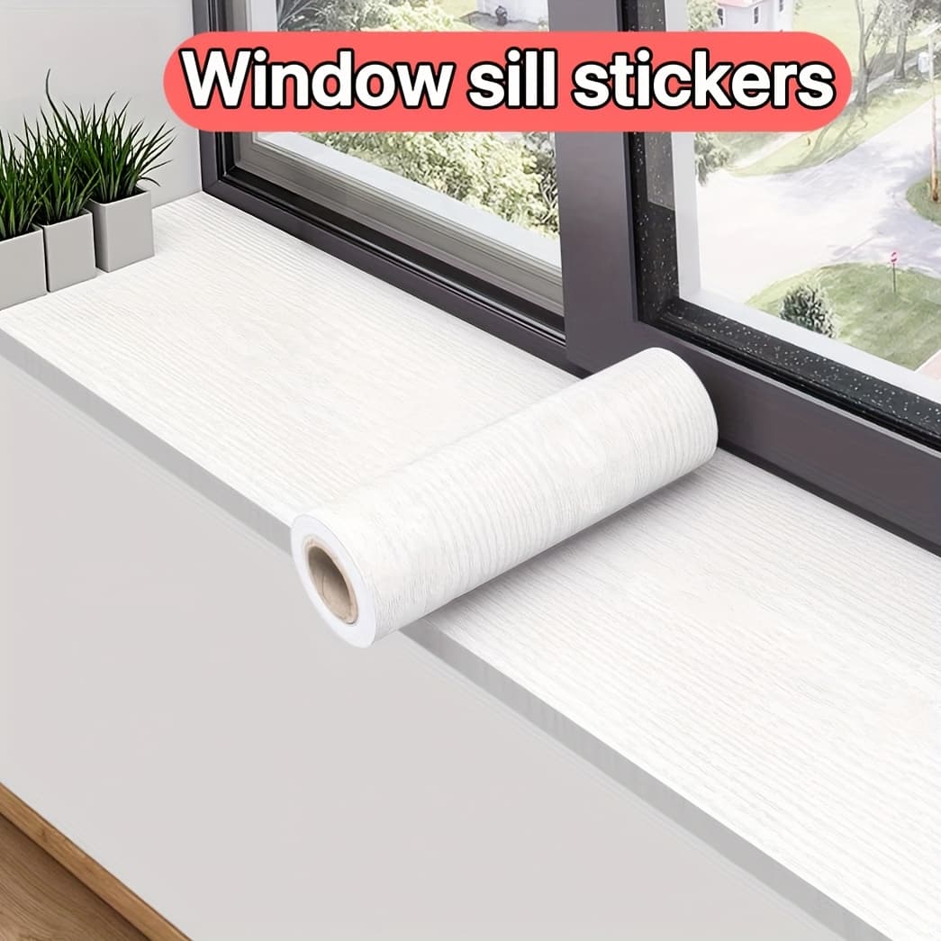 TEMU Wood Grain Window Sill Border Sticker - And Stick Decorative Cover, Durable Scratch-resistant Home Upgrade, Vintage Style, Special