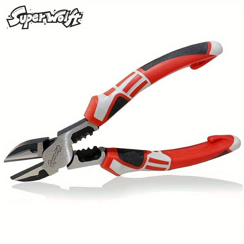 TEMU 6 Inch Wire Cutters, Wire Diagonal Cutting Pliers With Wire Stripper Crimper, Heavy Duty Side-cutting Pliers, Industrial Diagonal Cutting Pliers (6 Inch)