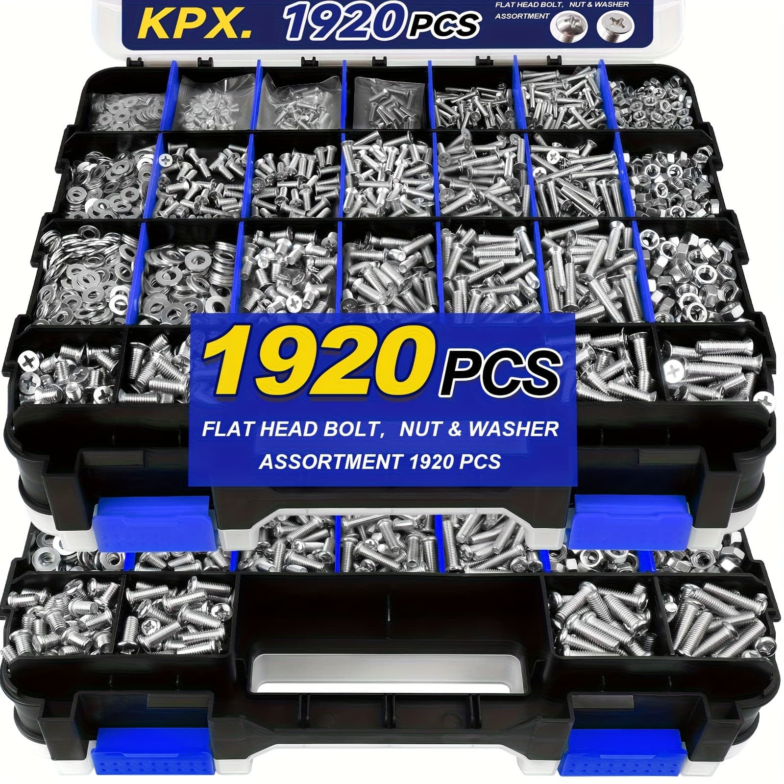 TEMU 1920pcs Stainless And Assortage - Heavy-duty Phillips/ Screws With Storage Case Suitable For Diy,, Automotive, Plumbing - -resistant Fasteners (phillips & )