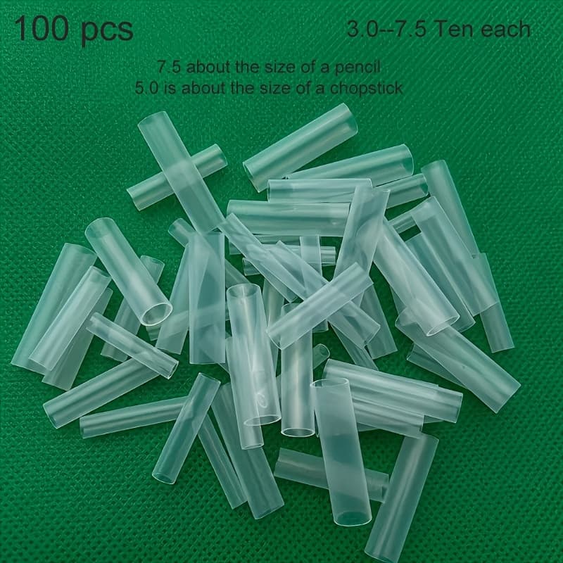 TEMU 100pcs Grafting Kit, New Gardening Grafting Set For Fruit , 3.0mm–7.5mm Repair Plant Grafting Sleeves, Helper With Up To 5-year Storage In Shade