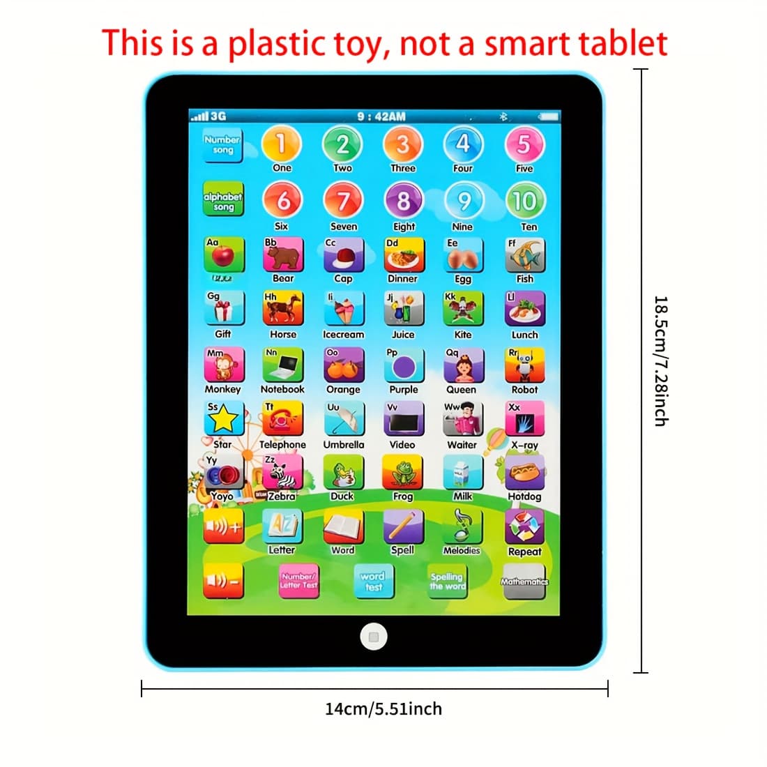 TEMU English Electronic Learning System Toys, Early Childhood Learning, Holiday Gifts For Children (without Batteries) Back To School Gift, Thanksgiving, Christmas, Halloween Gifts