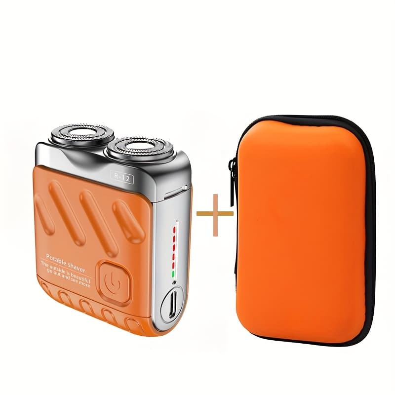 TEMU 2pcs (shaving Kit And Travel Case), New Mini Shaving Razor, Men's Shaving Razor, Double , Usb Charging, Digital Display, , For Men, Boyfriend, As A Gift, Father's Day, Halloween, Christmas