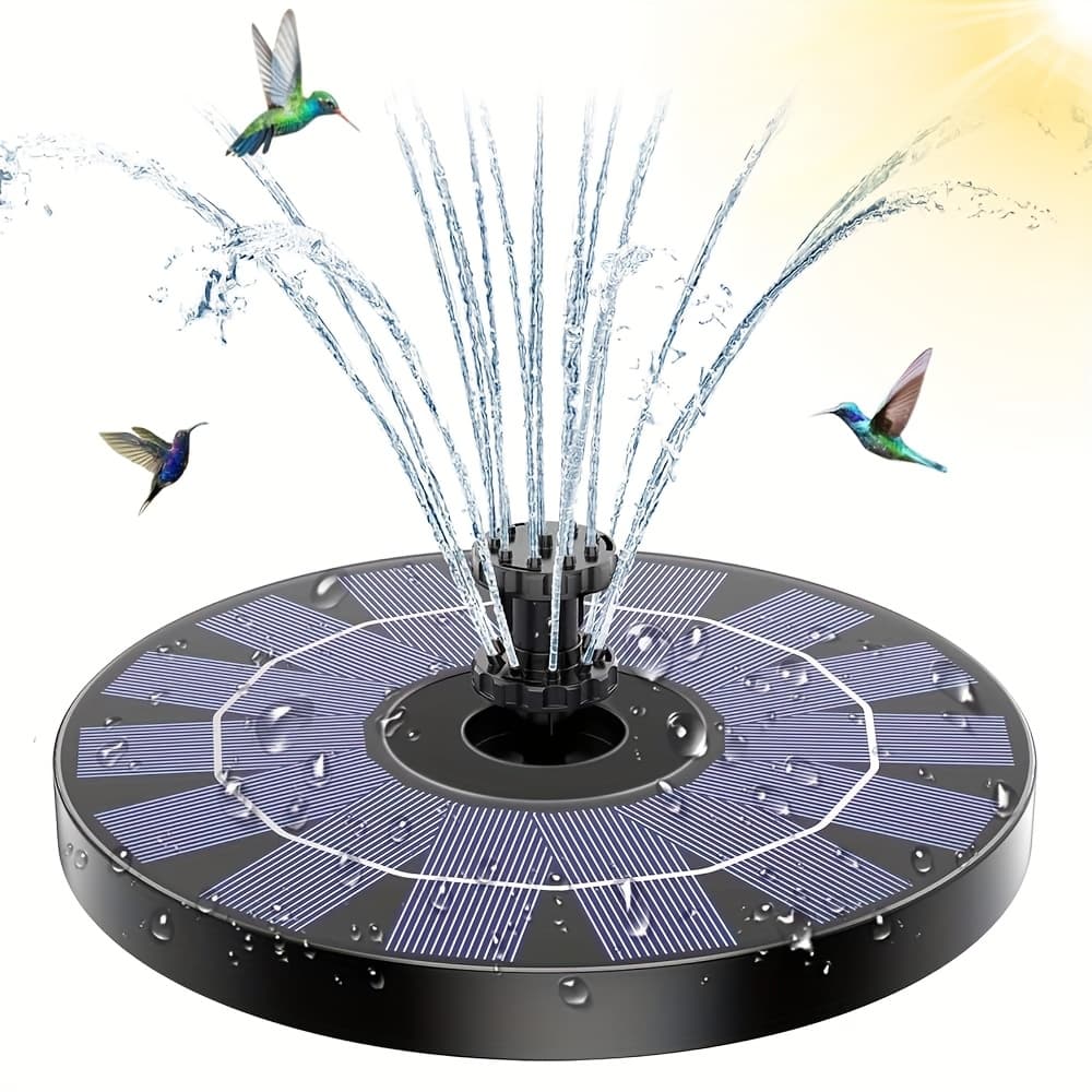 TEMU Aisitin High- Fountain Pump, 2026 Latest Solar Fountain, Garden Decoration, Offers Multiple Nozzle Styles, Suitable For Gardens, , Swimming Pools, And Aquariums