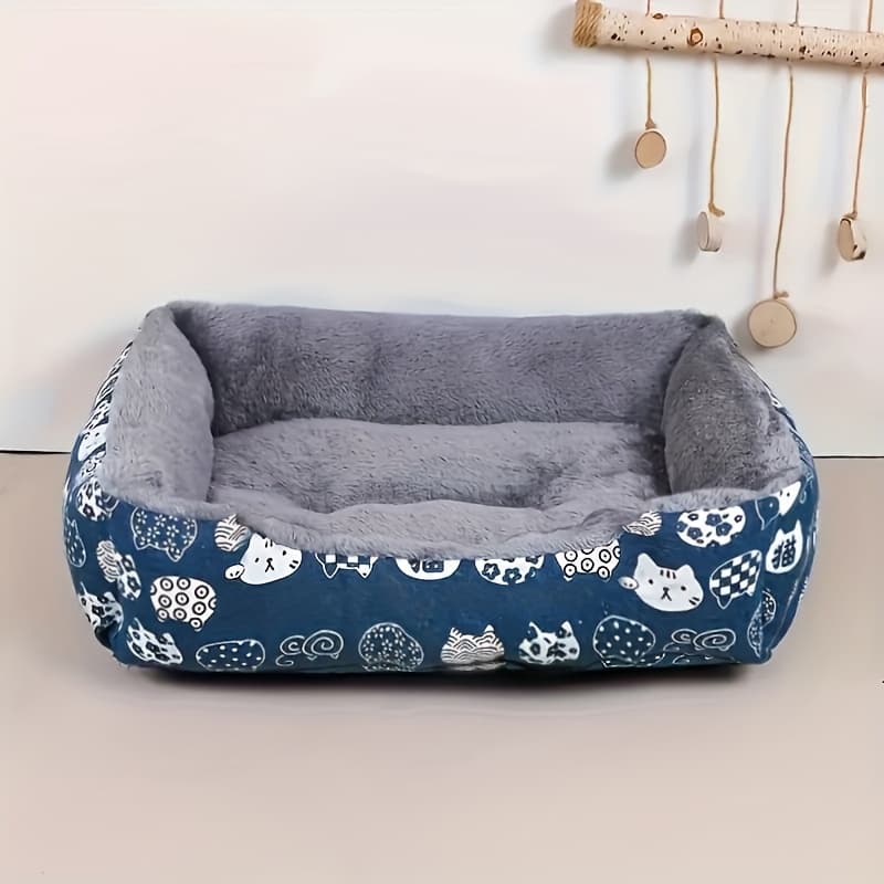 TEMU Pet Mattress - Print Design, Durable Indoor Couch Cushion, Easy-clean Material, Cozy And Warm For Cats And Dogs, -