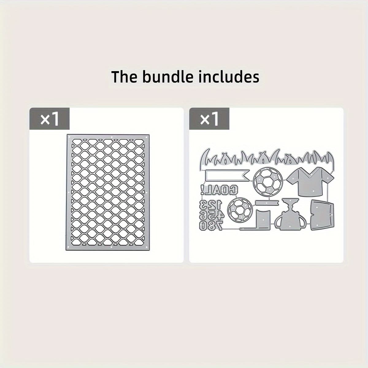 TEMU 2pcs Diy Paper Craft Embossing Tools, Sports Metal Cutting Die Set For Greeting Cards Album Making Dies, Suitable For Father's Day, , Graduation Season, Birthdays