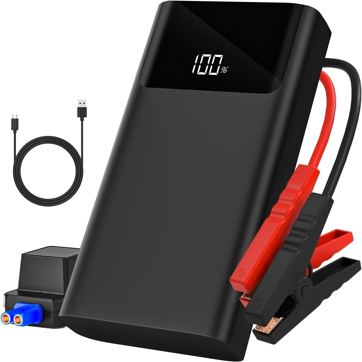 TEMU Car Emergency Supply With Air Compressor, Rv Car Emergency Supply 12v Car Emergency Starter, Portable Car Starter With Led Light, Rv Emergency Power Supply Products, Starter