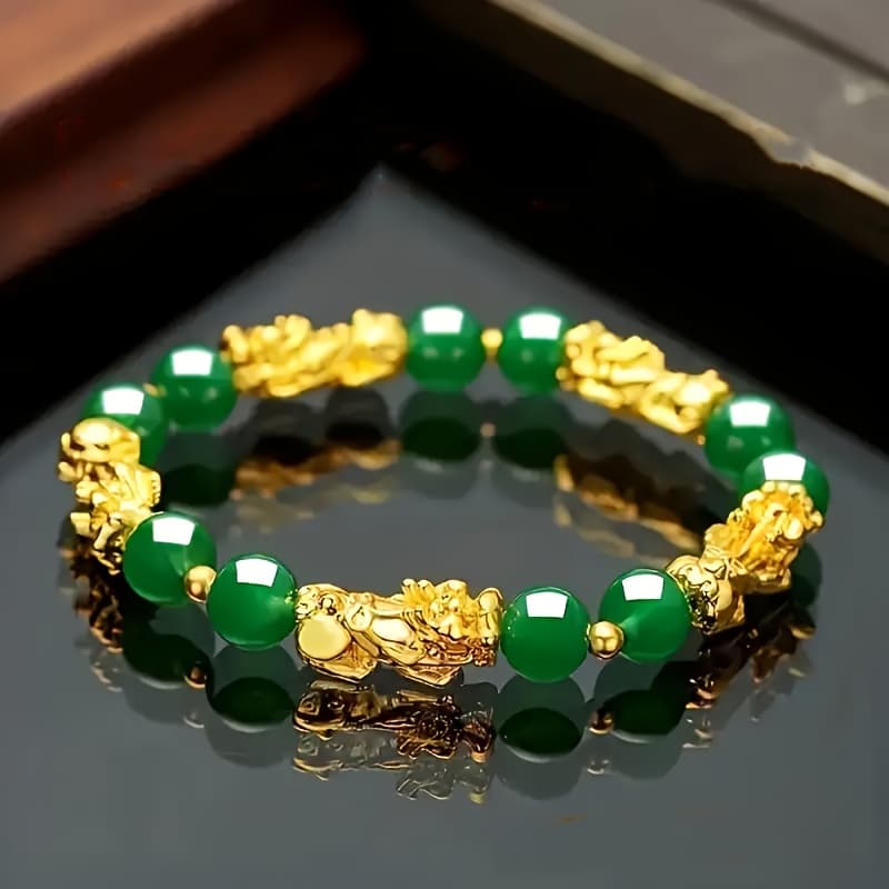 TEMU Wealth Pixiu Bracelet Wealth Peace Luck Bracelet Jewelry Gift - , Serenity & Luck - Sparkling Jewelry - Perfect Gift For , Bracelet, Delicate Beads Bracelet, Gift For Her