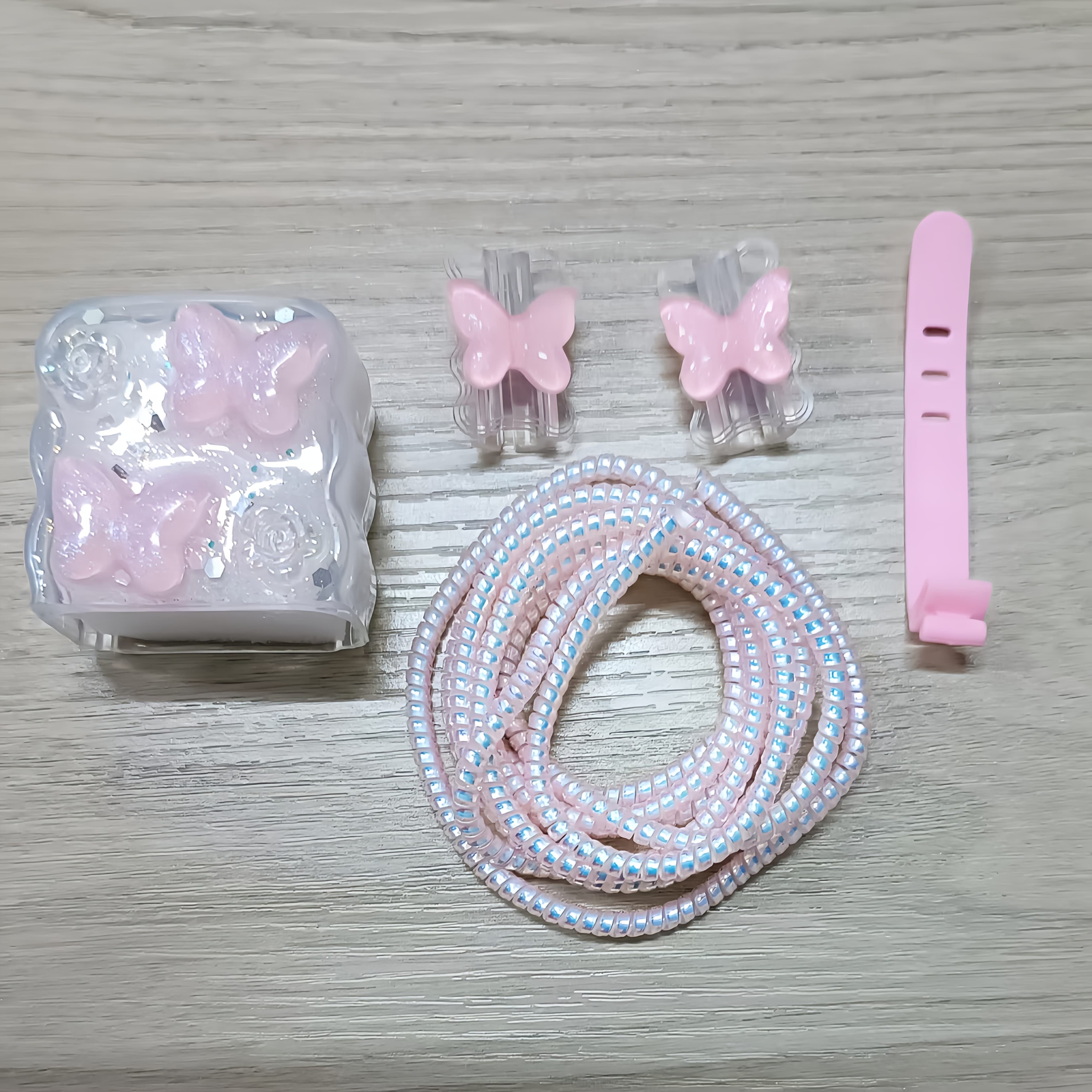 TEMU Pink Charger Protective Case, Fashionable And Practical Cable Accessory To Protect Your Charger, Decorative Case, A Must For