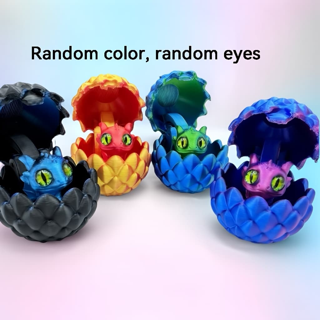 TEMU 8pcs Random Color, 3d Printed And Dragon Statues, Suitable For Holiday Decoration, Holiday Gifts, And Other Decorations