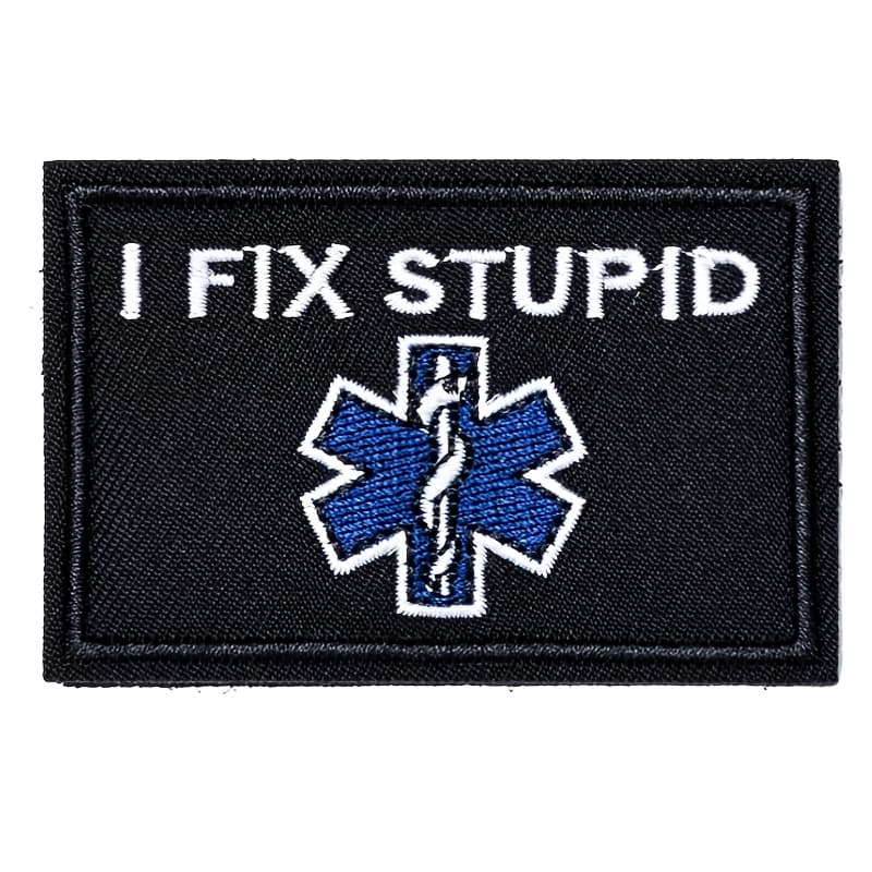 TEMU I Fix Stupid Embroidery Patches On Clothes Armband Hook And Loop Morale Badges On Backpack Applique