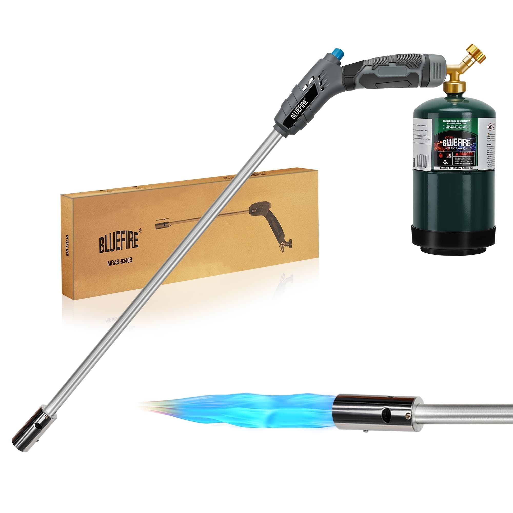 TEMU 32-inch Propane Weed Trimmer, Lightweight Flame Sprayer, Self-igniting Weed Gun, Portable Weed Sprayer For Garden, Roof, Snow Melting, And Charcoal (gas Fuel Not Included)