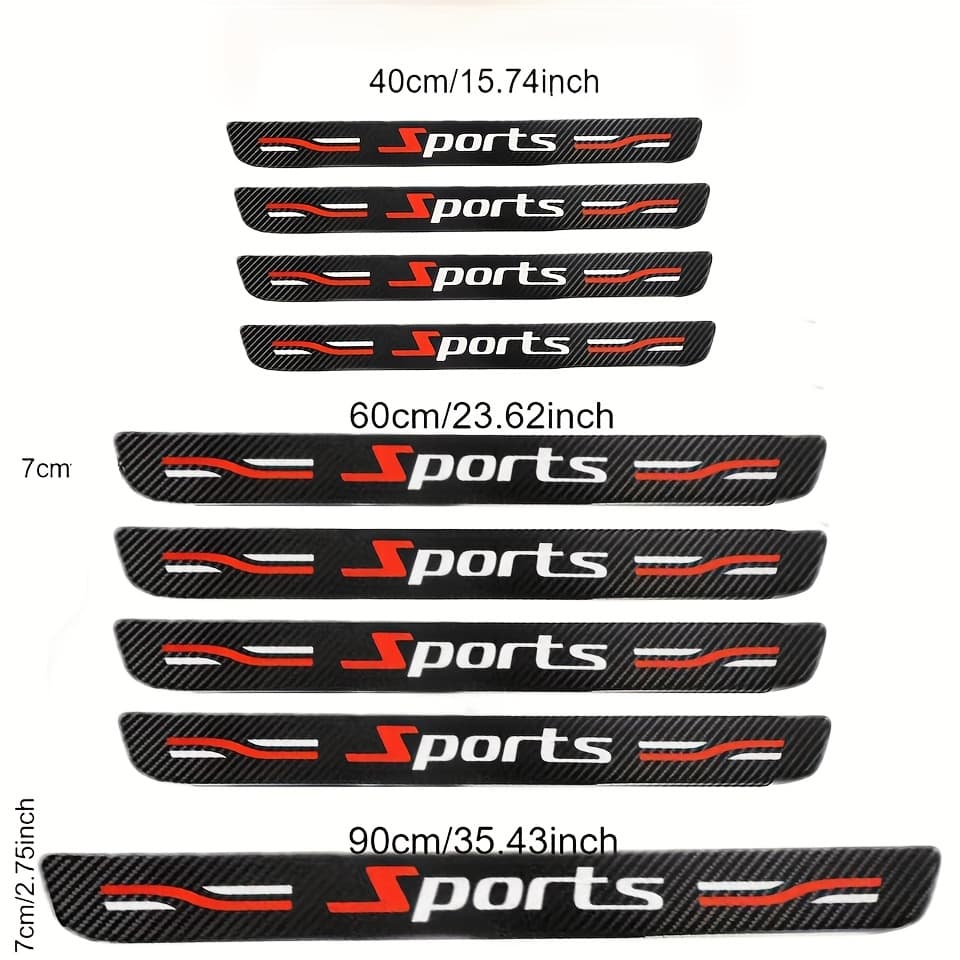 TEMU 9-pack Sporty Sill Protector, Universal Scratch And Impact Protection, Boot Trim
