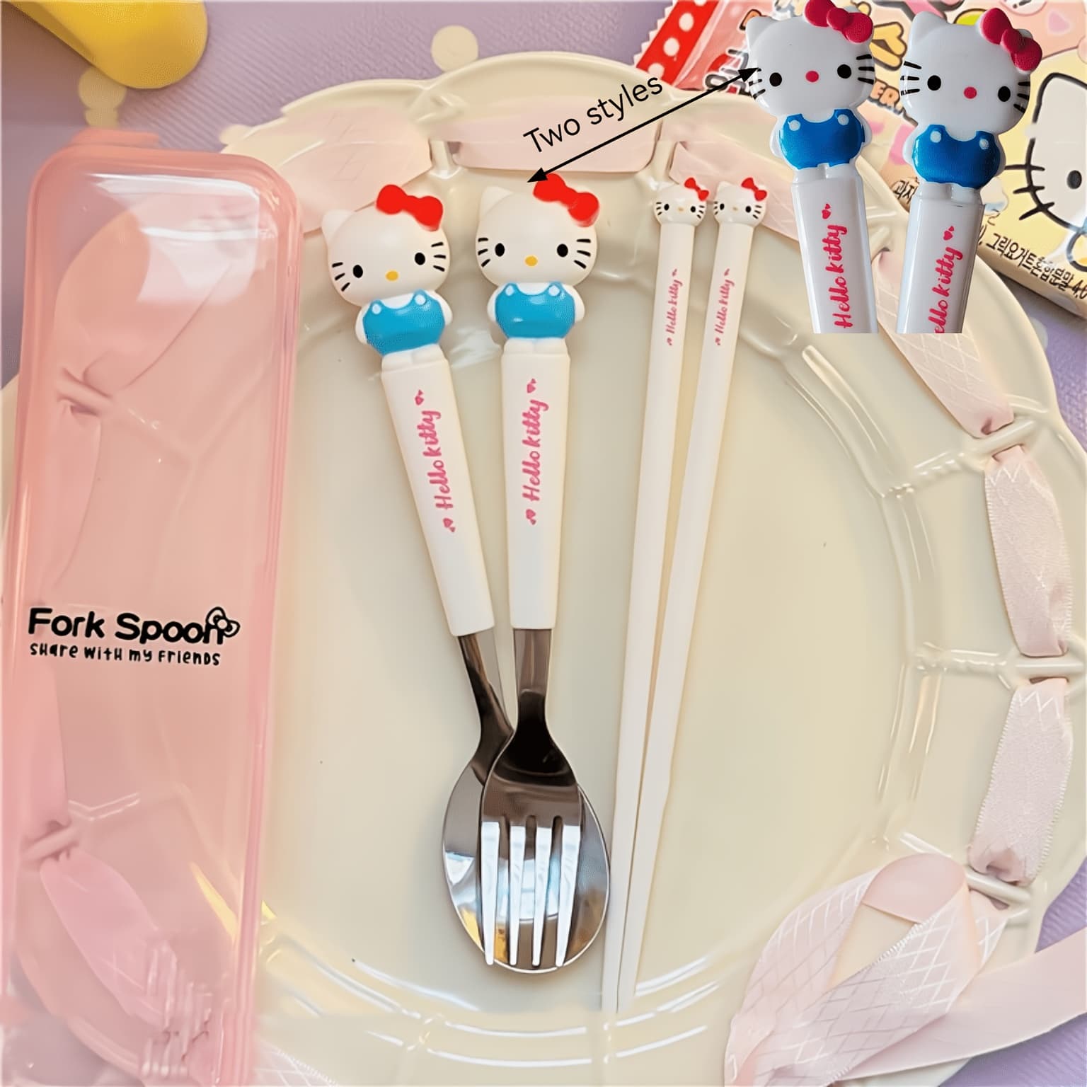 TEMU () Outdoor Travel Stainless Steel Portable Cutlery Set Of Three, Spoon, Fork, And Chopsticks, Perfect For Christmas, Ideal For Thanksgiving