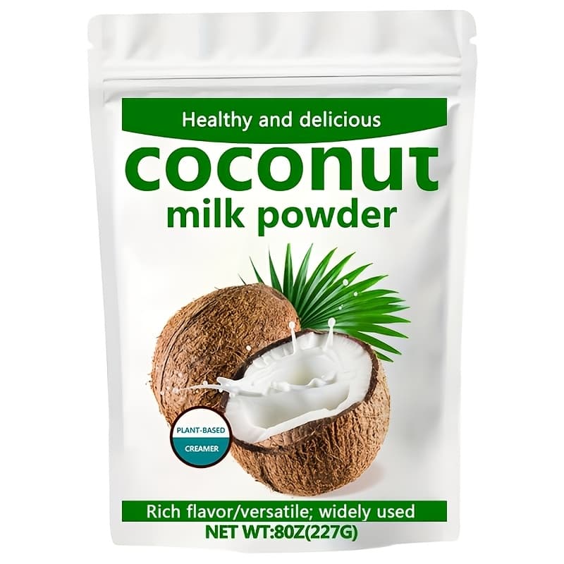 TEMU Coconut Milk Powder 227g (8 Oz) Enjoy Smooth, Rich Tropical Coconut Flavor Anytime! Plant-based, Suitable For Coffee, Cooking, Vegan Tea, Smoothies, Milk, Shakes And Homemade Desserts