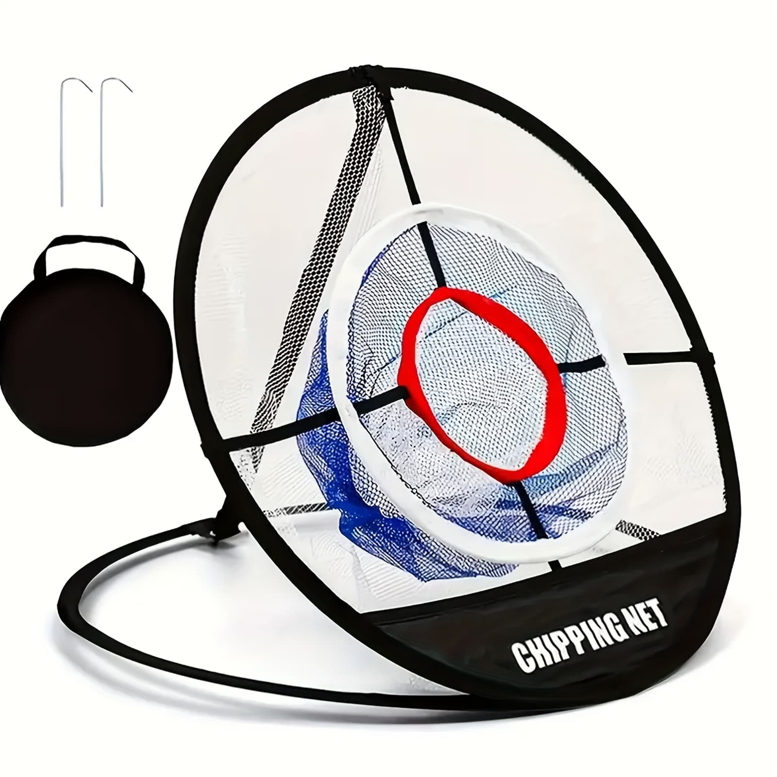 TEMU Draspotee 1pc Golf Net, Portable Folding Golf Training Net, Golf Net, Fixing Tool, Indoor/outdoor Swing Special - Suitable For Practice And , Durable And Foldable