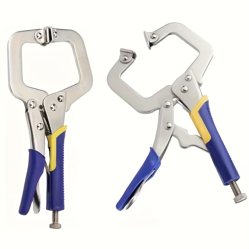 TEMU Set Of 2 C-type Heavy-duty Pliers With A Wide Opening, Versatile For Tasks, Ideal For Woodworking And Other Fixed Tool Applications