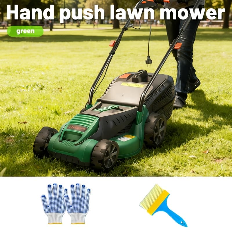 TEMU 1600w Corded Electric Lawn Mower, 3- Adjustment 30l Grass Box, No Battery Needed, For Medium Lawn And Yard