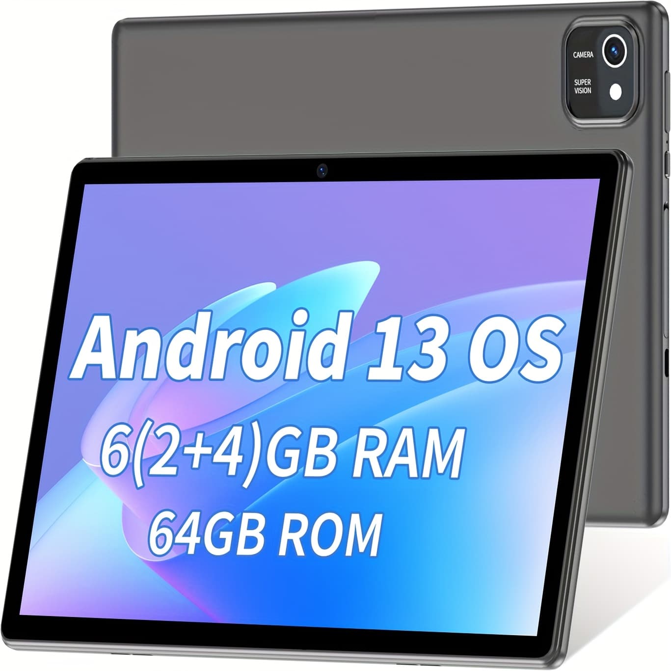 TEMU New 13, 10-inch Tablet, 6 (2+4) 64gb, 4-core Tablet, Ips Hd Touchscreen, Powerful Performance, Large Capacity, And Long , Tablet, Pad, Tablet, Pad