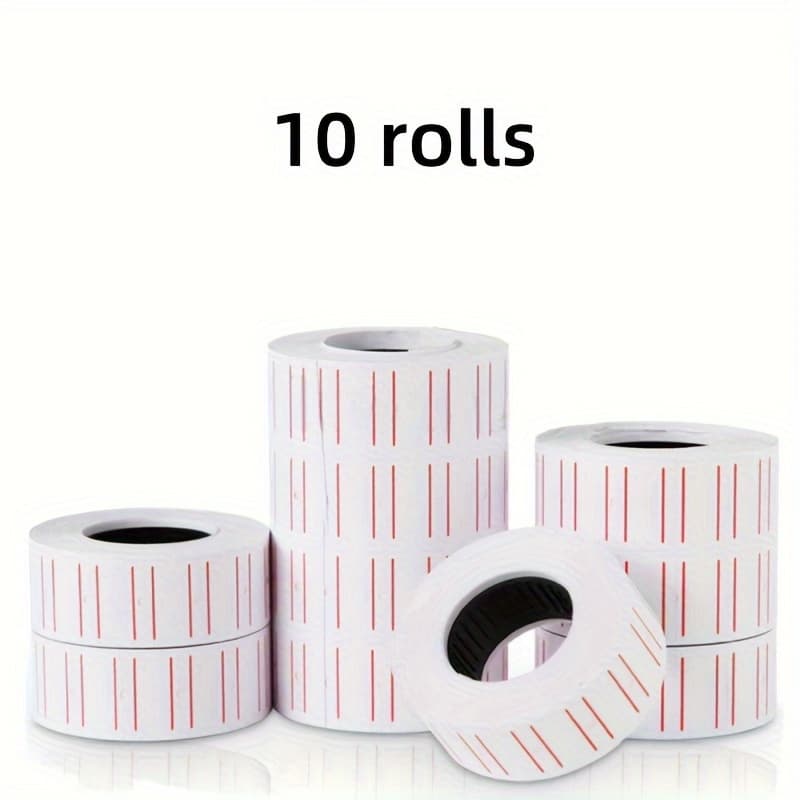 TEMU 10 Rolls Of Price Tag Paper, Price Label Stickers, Suitable For Grocery Stores, Retail Stores (500 Stickers Per Roll)
