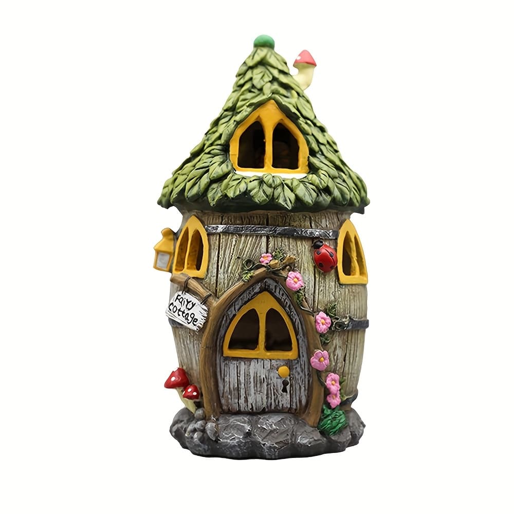 TEMU Unique Treehouse Outdoor Solar Light - Garden Decor,yard Decorations Outdoor, Garden Lights Solar Powered, Energy- Resin Lantern, Perfect Gift Idea