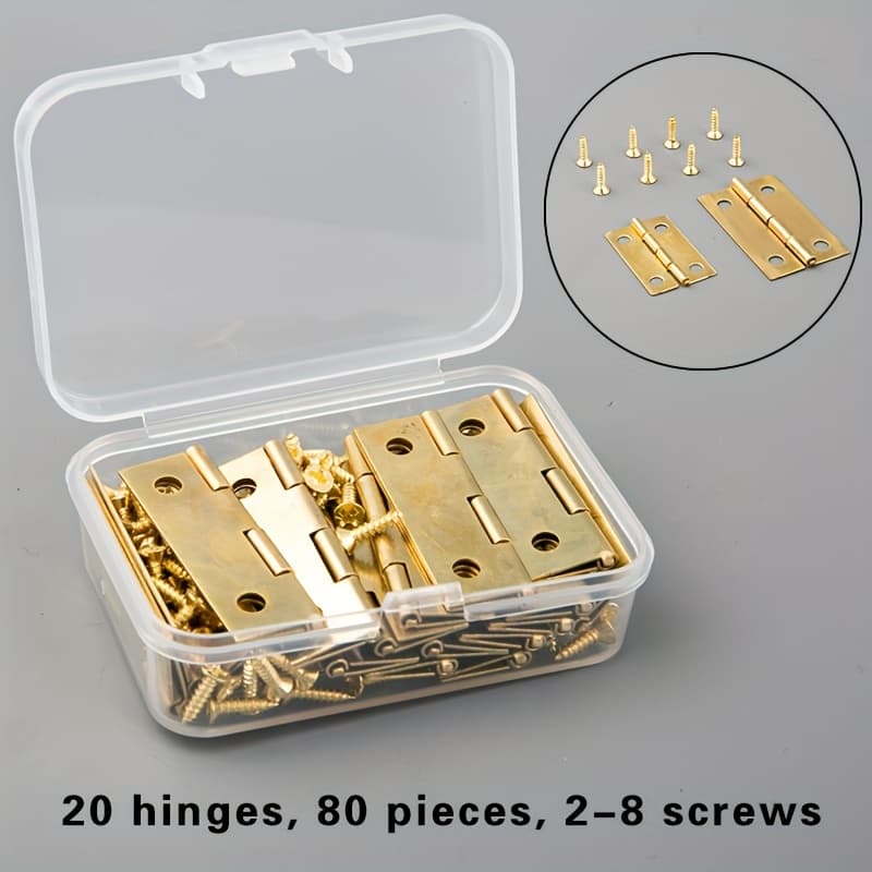 TEMU 20pcs /1.5 Inch Folding Hinge Door And Window Hinges, Door Hinges Folding Docking Hinges, Used For Door Box Covers And Wooden Boxes, Control Device