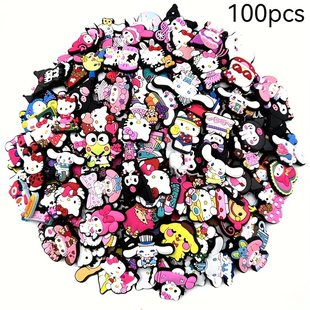 TEMU 50/100pcs Shoe Charms, Cute Cartoon Pvc Soft Rubber Detachable Decorations