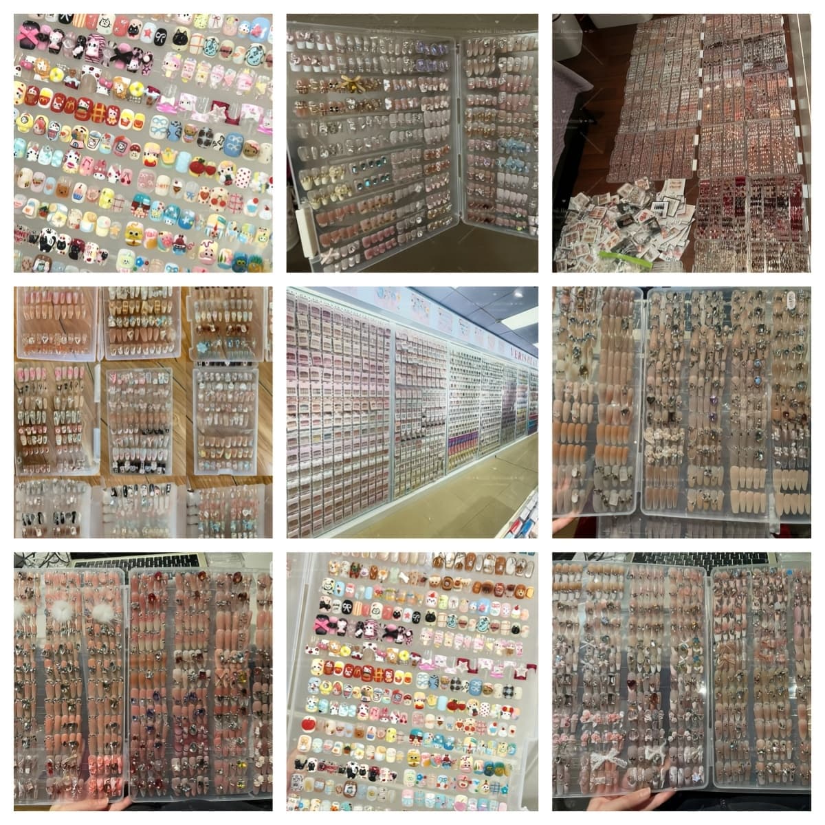 TEMU Set Of 96 Nail Art Pieces, Stylish Assorted Colors, , Durable Nail Shine, Color Nail Art, Artificial Nail Designs